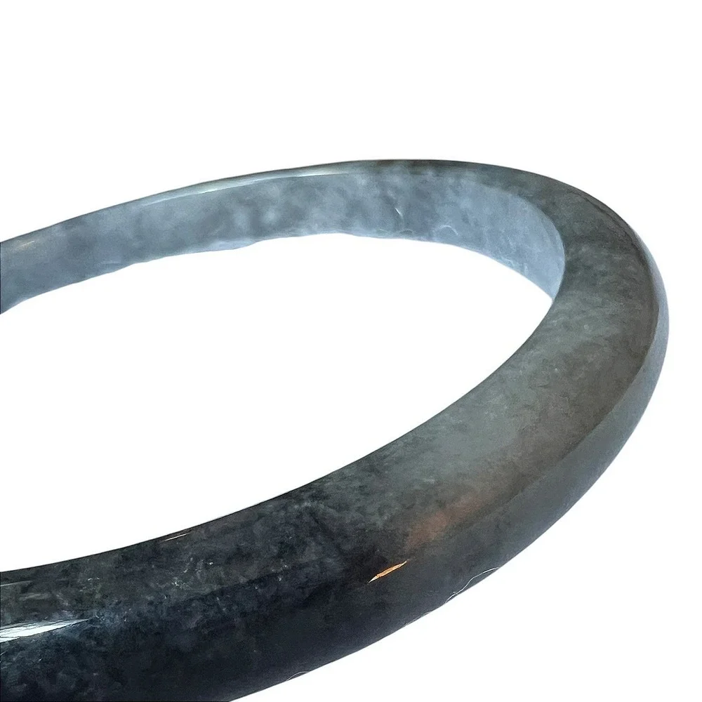 Wuji Grade A Jadeite Jade Bangle Bracelet Certified 38.31g 1.66 RI